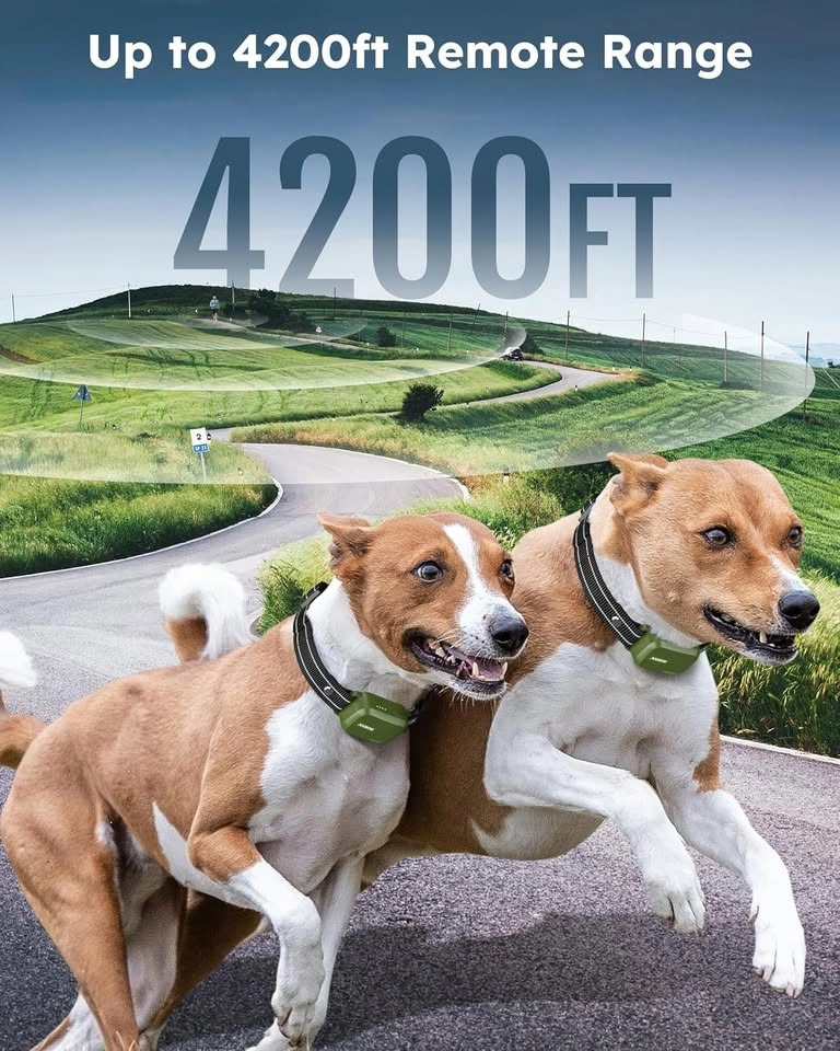 Dog Shock Collar for 2 Dogs (10-120Lbs) - 4200FT Range - photo 3