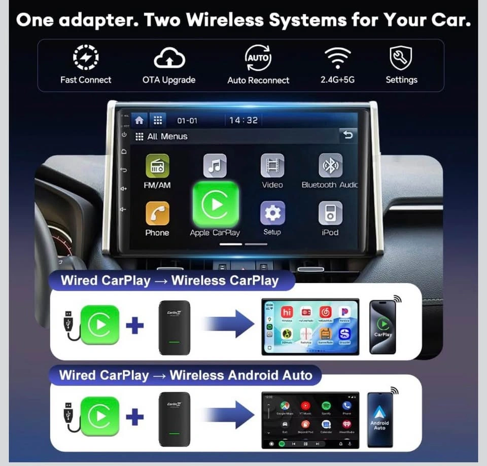 Wireless CarPlay Adapter for Netflix/YouTube/TikTok Lite - photo 4