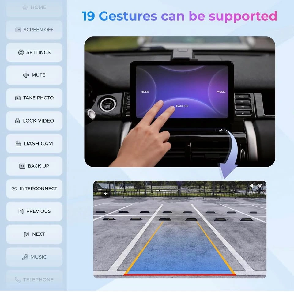 9” Wireless CarPlay Screen with 4K Dash Cam & 1080p Backup Camer - photo 5