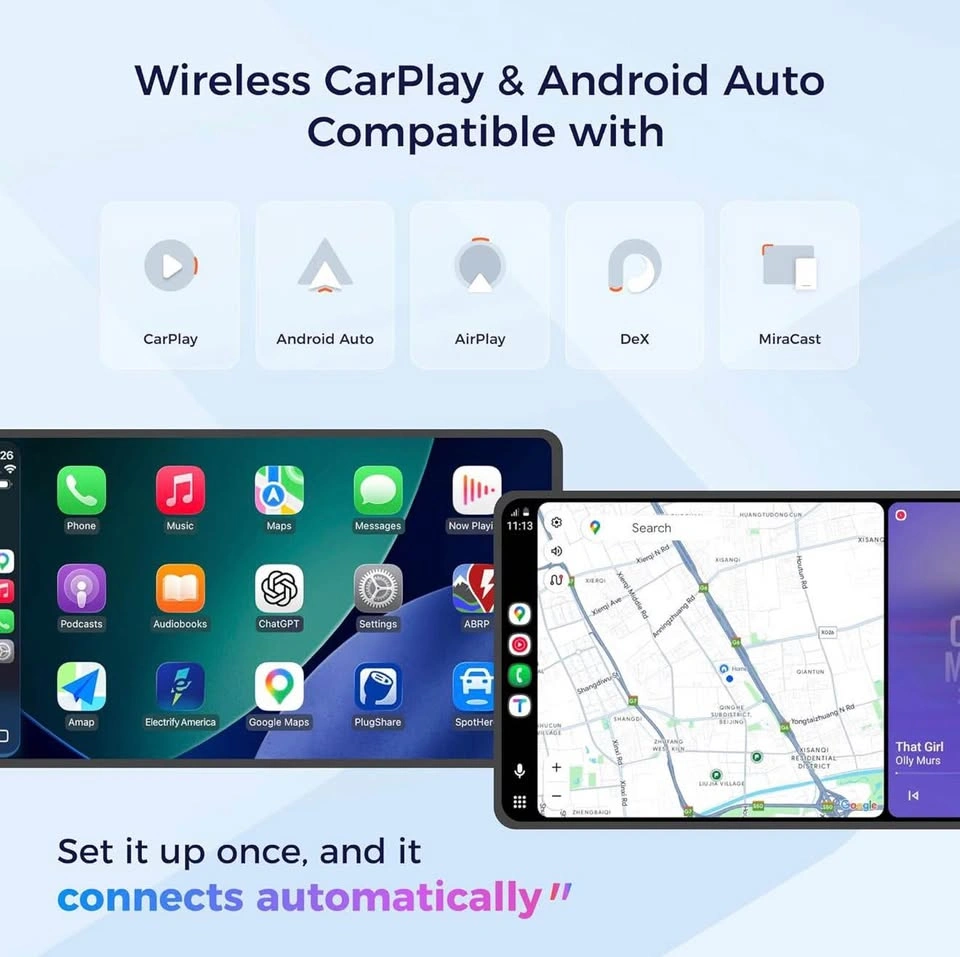 9” Wireless CarPlay Screen with 1080p Backup Camera - photo 2