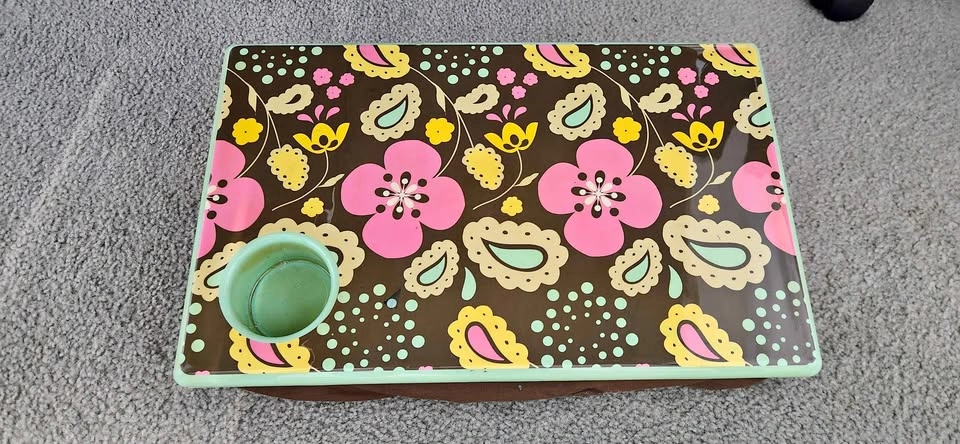 FREE! Floral Lap Tray with Cup Holder