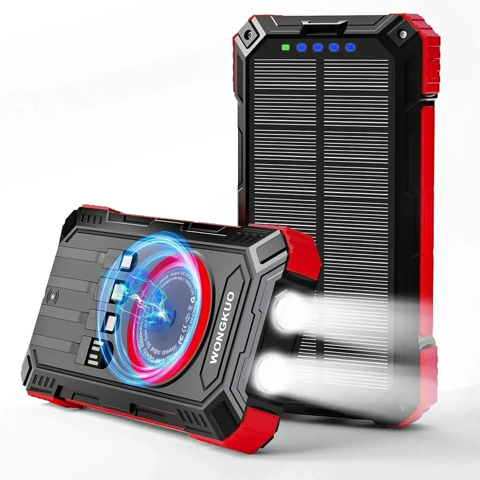 Solar Charger Power Bank - 49800mAh Solar Charger with USB-C