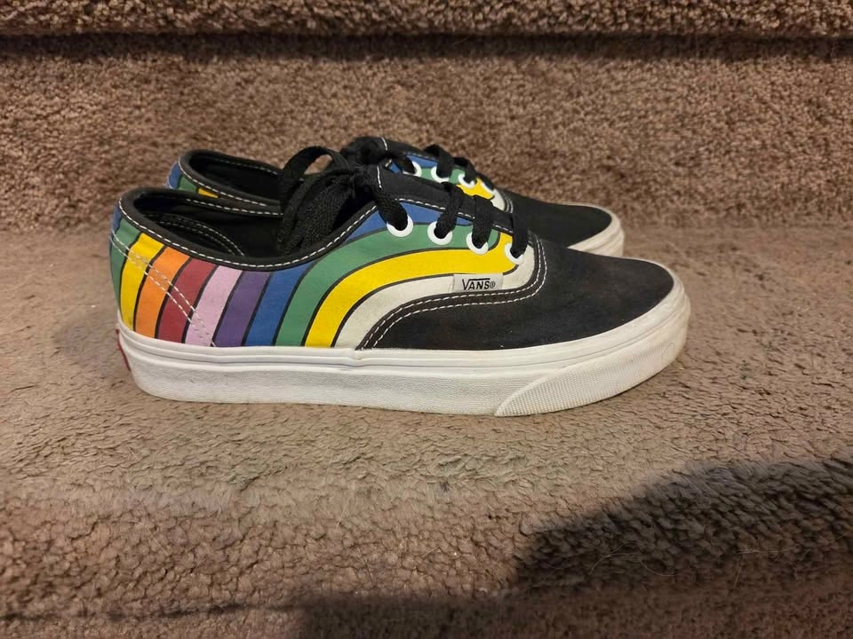 Vans Authentic Rainbow Stripe Shoes - Women's Size 7 - photo 2