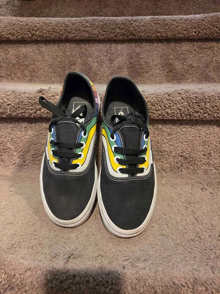 Vans Authentic Rainbow Stripe Shoes - Women's Size 7 - photo 4