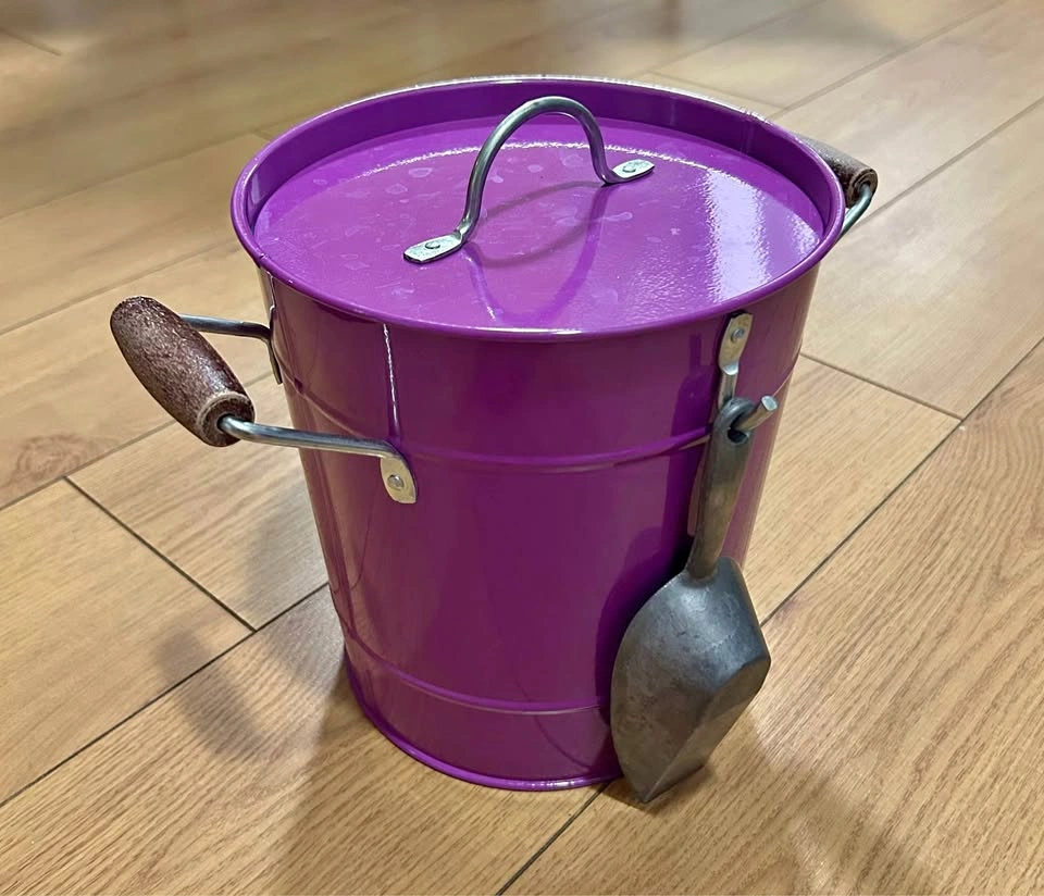Purple Ice Bucket with Metal Scoop
