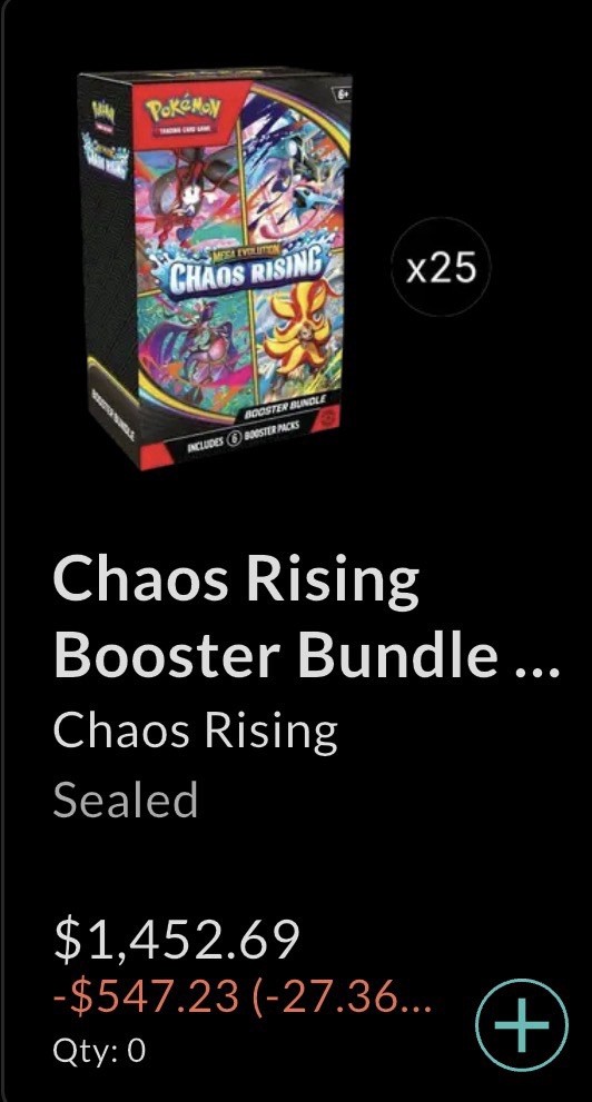 Factory Sealed Pokémon TCG Chaos Rising Booster Bundle Case