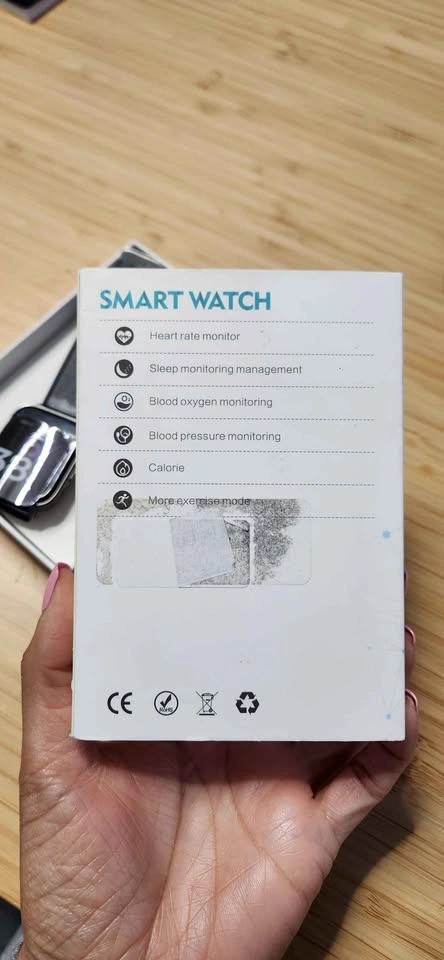 Used Black Smartwatch with Charger (Band Ripped) - photo 5