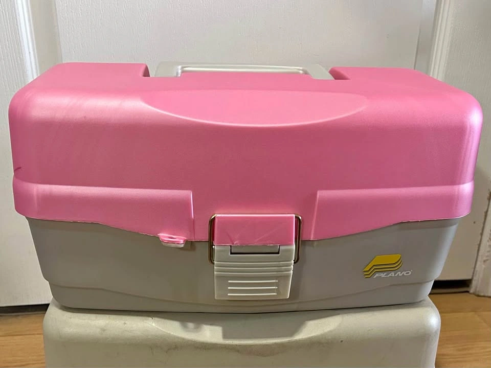 Plano Pink Hard Tackle Box, 3-tray