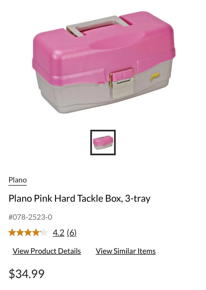 Plano Pink Hard Tackle Box, 3-tray - photo 3