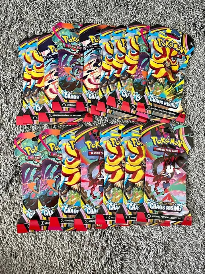 POKÉMON CHAOS RISING PACKS 17 total New Sealed