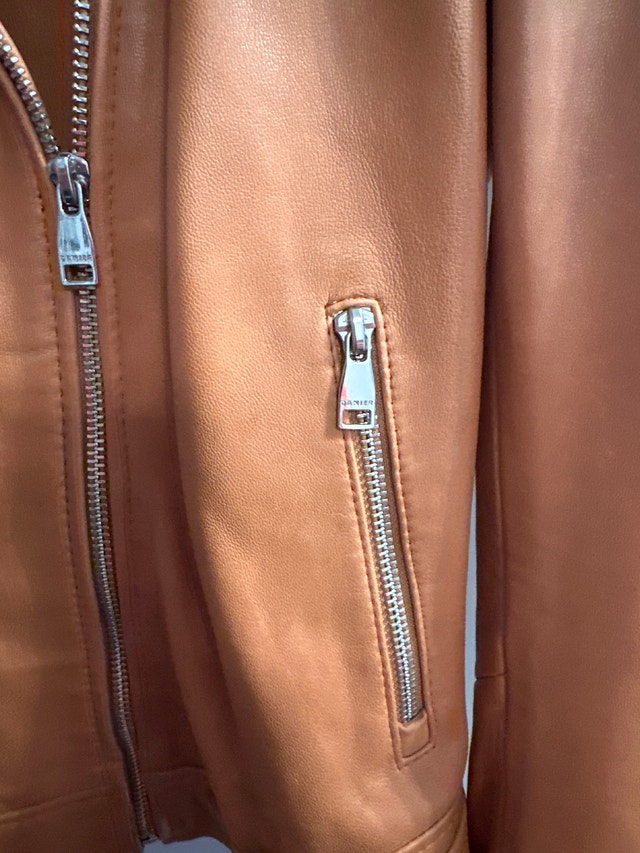 Danier Leather Biker Jacket Tan/Camel Size 3XS - photo 4