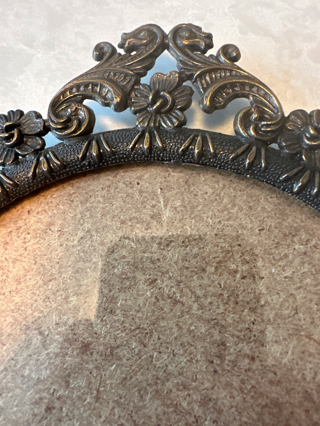 Bronze VTG Ornate Oval Picture Frame, Baroque Style, Set of Two - photo 4