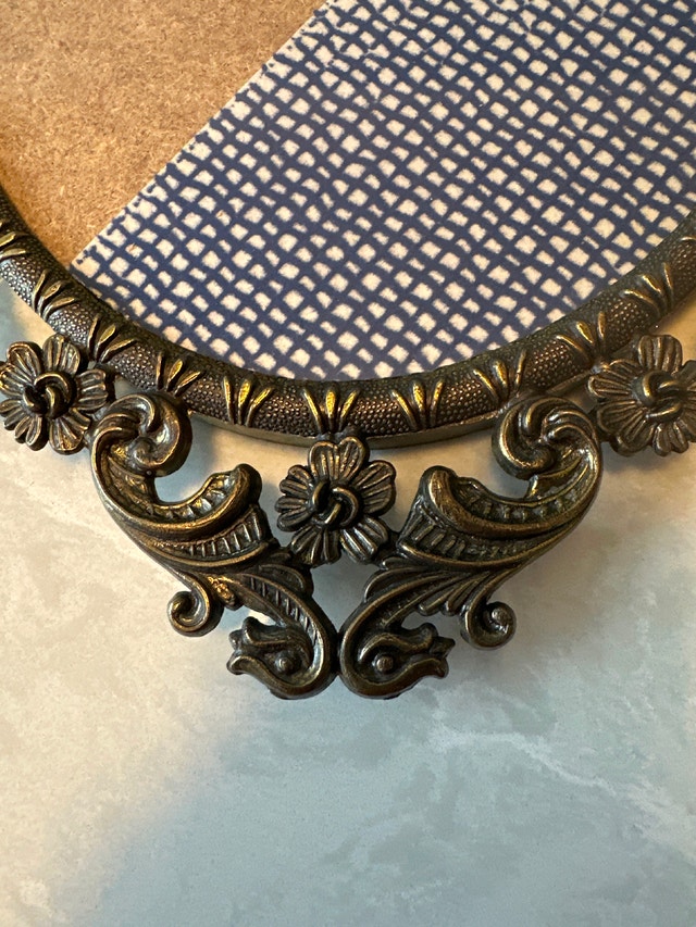 Bronze VTG Ornate Oval Picture Frame, Baroque Style, Set of Two - photo 5