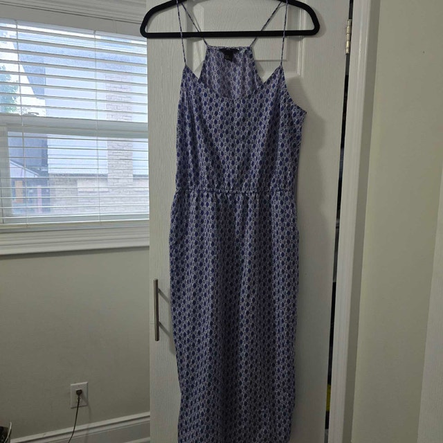 H&M Dress Size 12 Blue and White Pattern