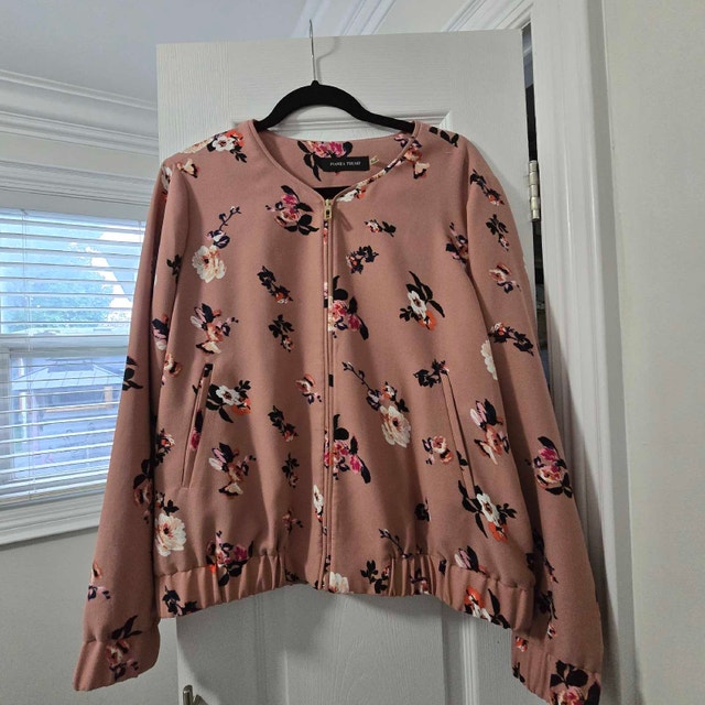 Ivanka Trump Floral Bomber Jacket - Size Large