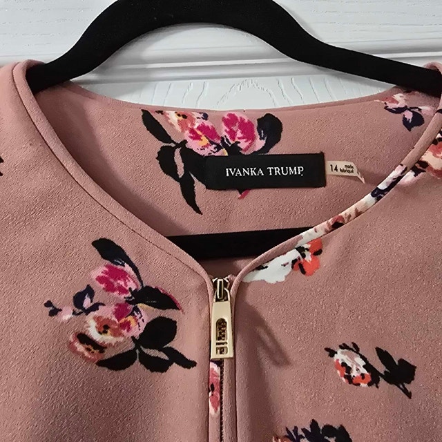 Ivanka Trump Floral Bomber Jacket - Size Large - photo 2