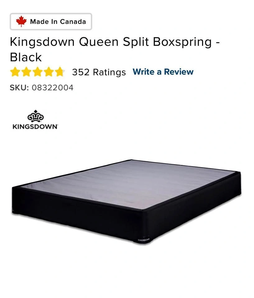 Queen Boxspring - Black