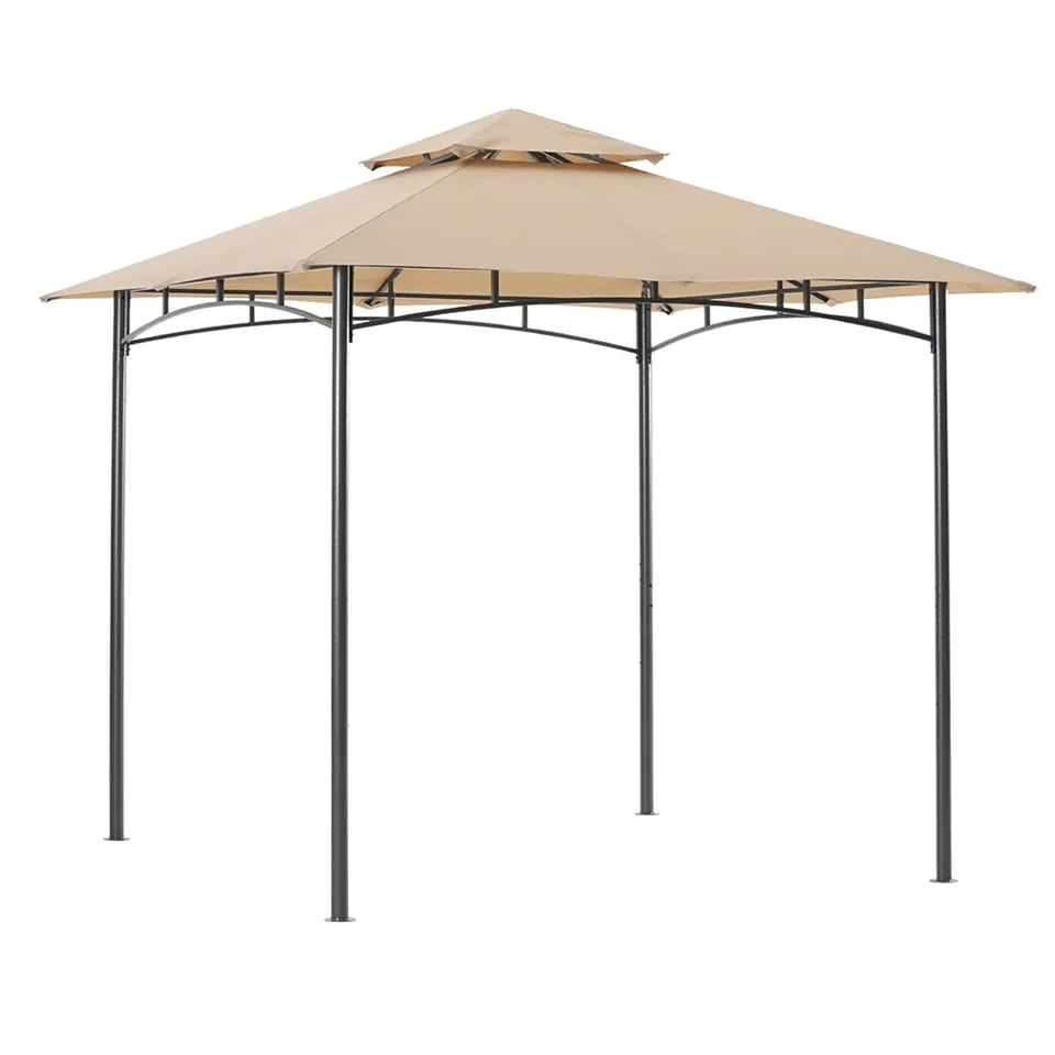 11x11 Outdoor Patio Gazebo - Double Roof Canopy - Khaki - New in - photo 4