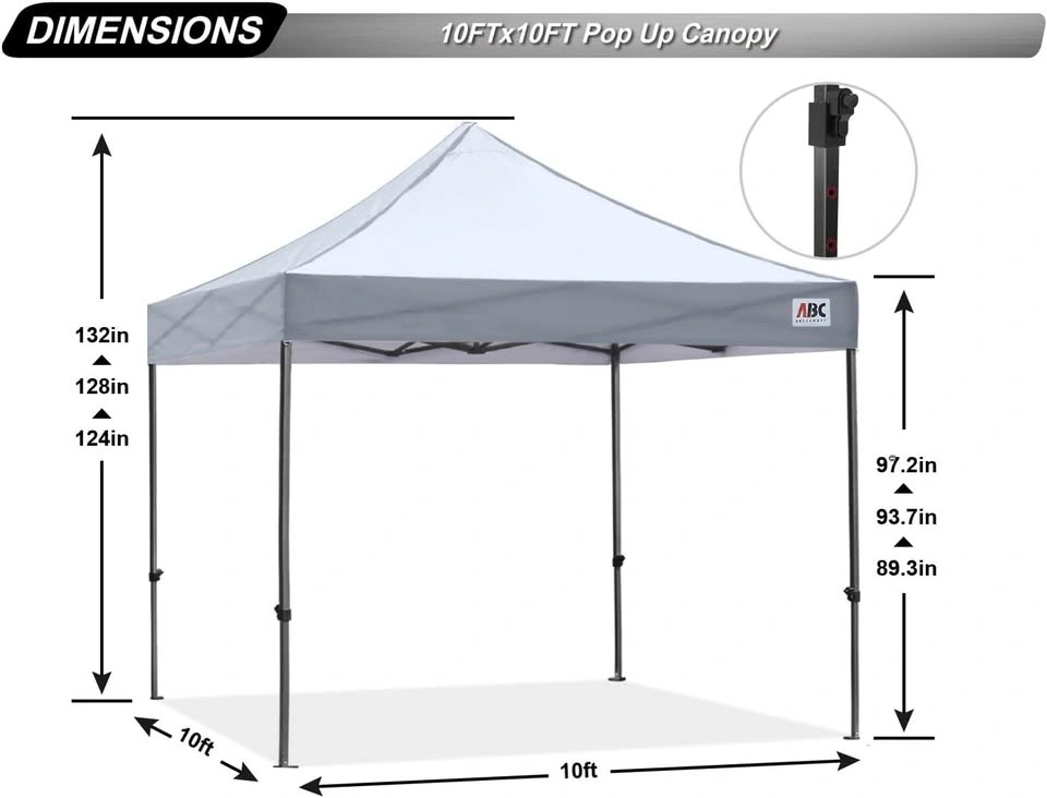 ABCCANOPY Commercial 10x10 Pop Up Canopy Tent Grey - New - photo 4