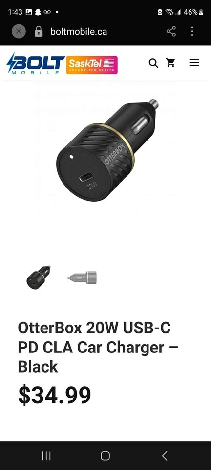 Otterbox Fast Charging Car Charger