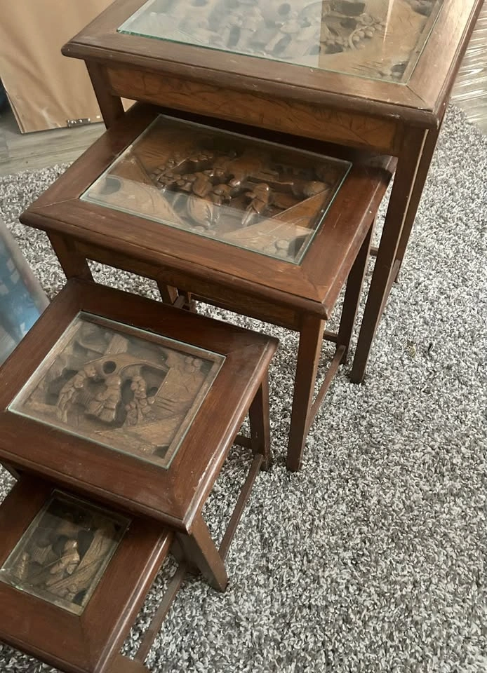Vintage Nesting Tables Set of 4 - photo 3