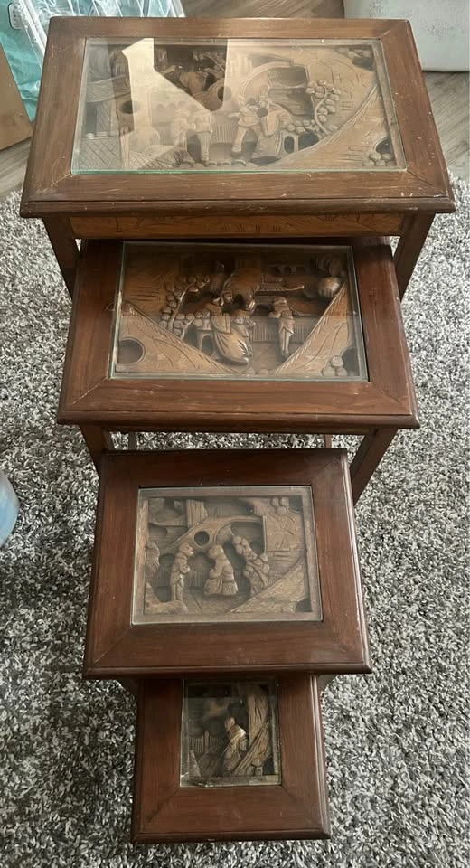 Vintage Nesting Tables Set of 4 - photo 4