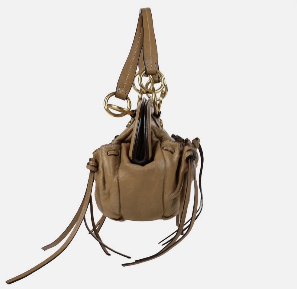 Miu Miu Beige Leather Shoulder Bag - Gold Hardware - photo 4