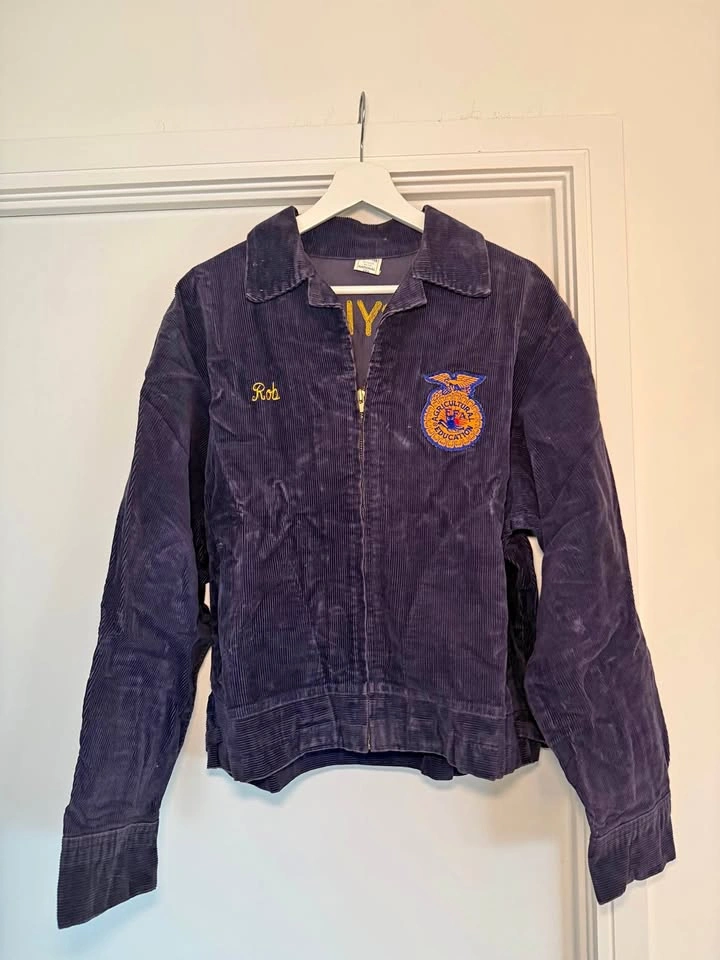 Vintage National FFA Corduroy Jacket Size 44 Embroidered