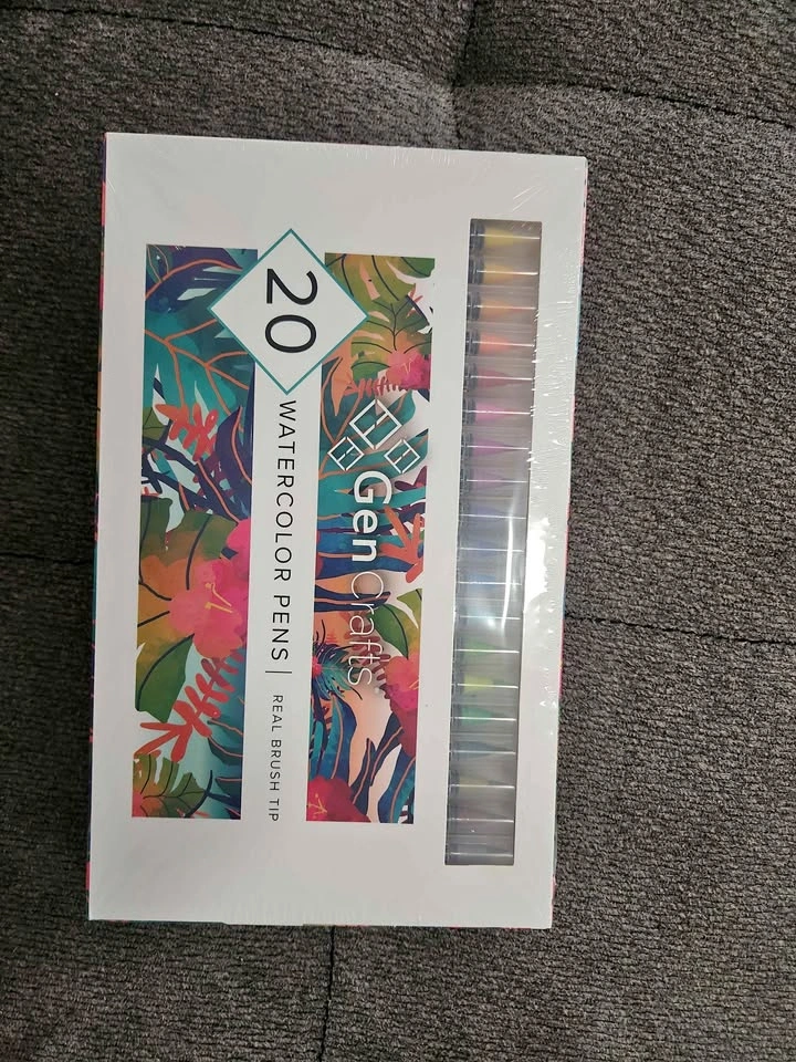 Gen Crafts 20 Watercolor Pens Real Brush Tip