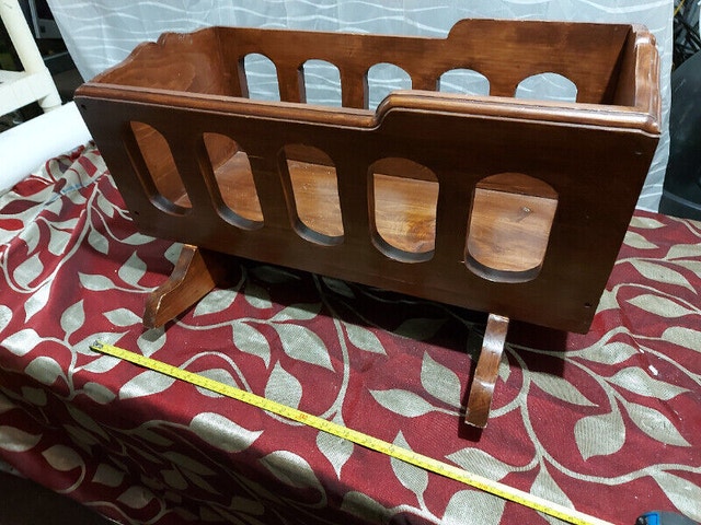 Small solid wooden baby rocking Carriage 11'' wide 23'' long 24' - photo 4