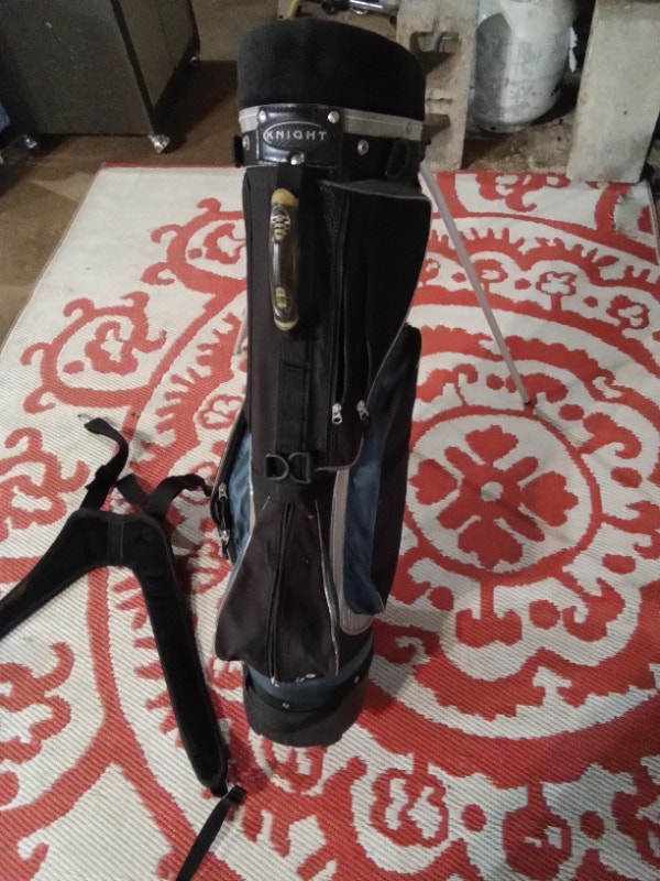Golf Bag Knight Black Blue Stand & Carry Back - photo 2