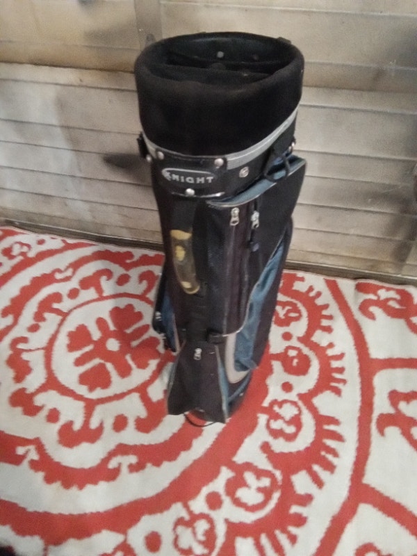 Golf Bag Knight Black Blue Stand & Carry Back - photo 5