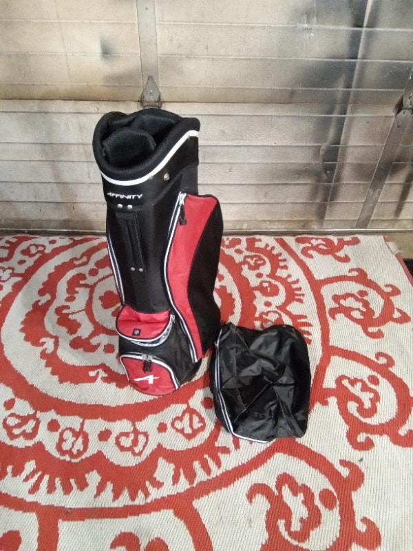 Golf Bag Affinity cooler pocket Black Red white Carry smaller - photo 2