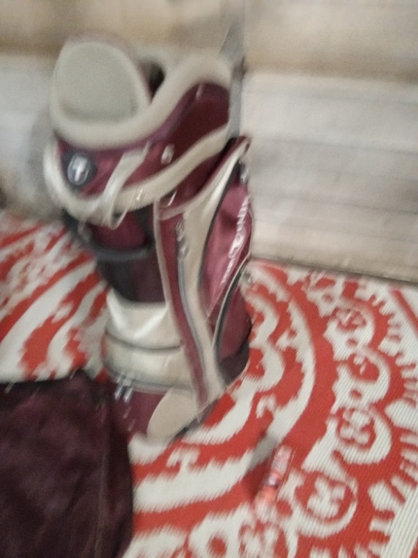Golf Bag Grey Red Carry top cover larger - photo 2