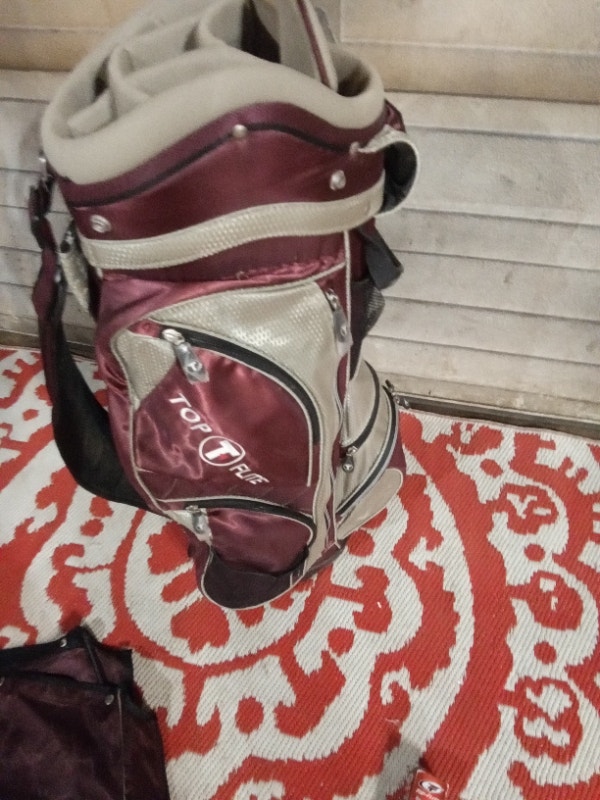 Golf Bag Grey Red Carry top cover larger - photo 4