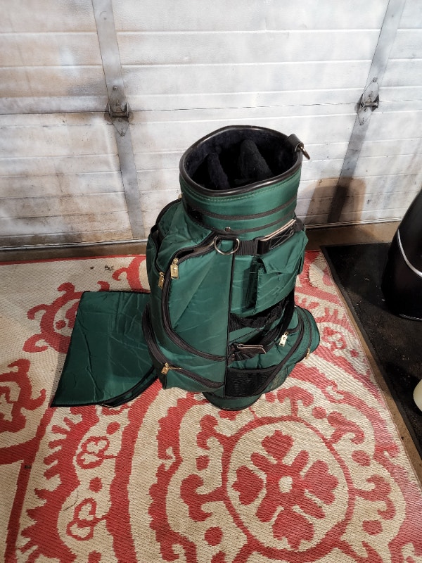 Big Large Green Golf Bag with Cooler Pocket