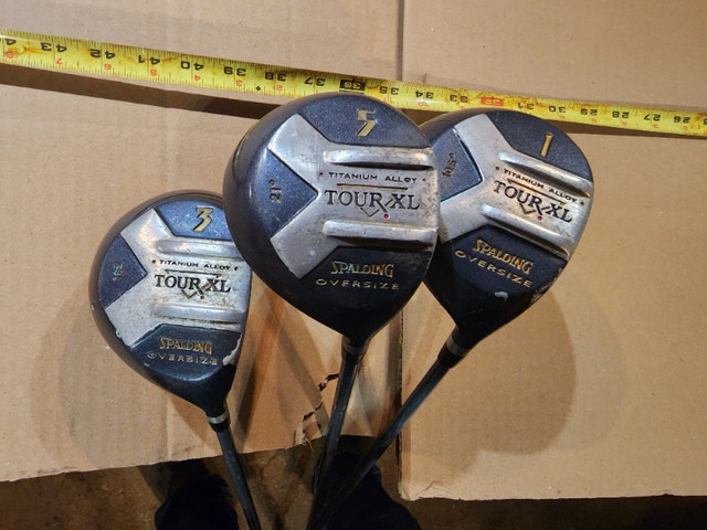 3 Golf Clubs Spalding Tour XL Drivers