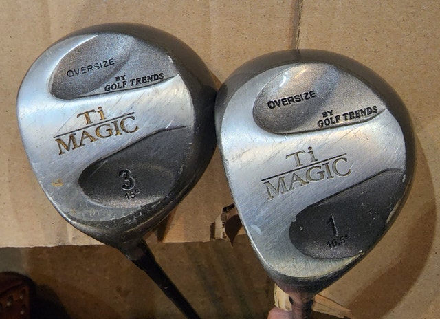 2 Left Handed Golf Clubs Golf Trends Ti Magic Titanium 1 & 3