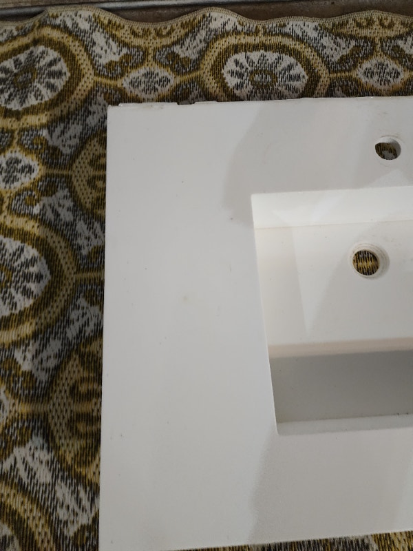 White Sink Rectangle Flat Countertop - photo 4