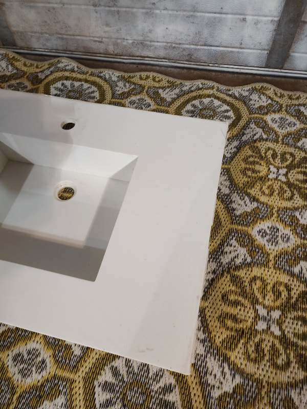 White Sink Rectangle Flat Countertop - photo 5