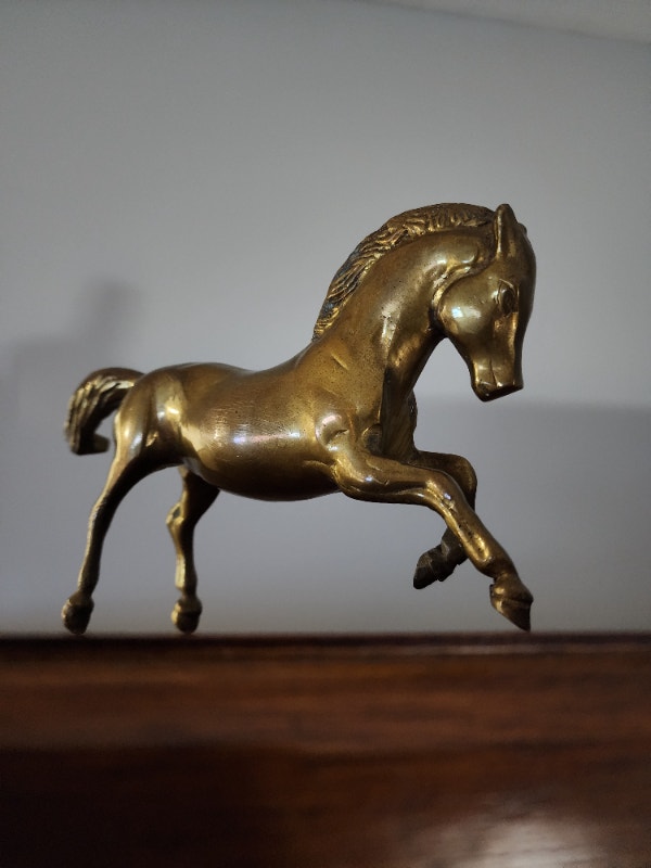 Brass Horse Statue 8'' x 5'' Decor