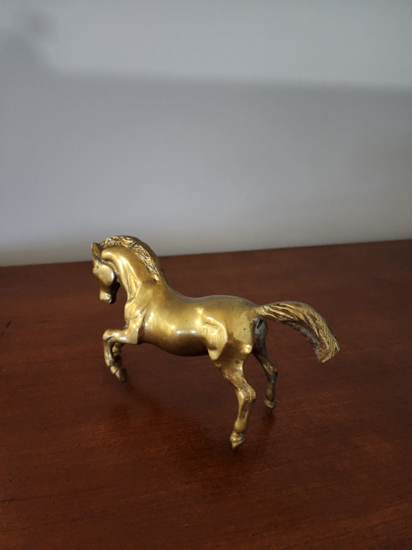 Brass Horse Statue 8'' x 5'' Decor - photo 4
