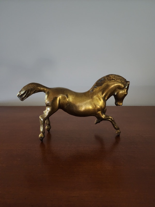 Brass Horse Statue 8'' x 5'' Decor - photo 5