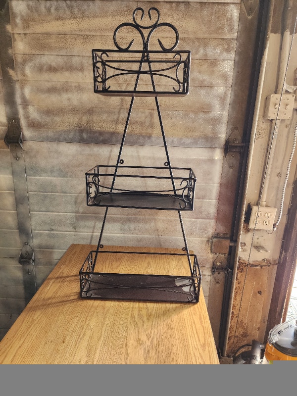 Black Wire Hanging Metal Decor Planter Shelf Hanger - photo 2