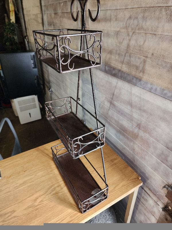 Black Wire Hanging Metal Decor Planter Shelf Hanger - photo 3