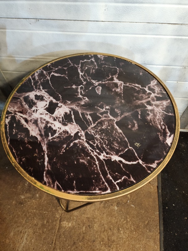 Glass Table - Granite Texture Circle - photo 2