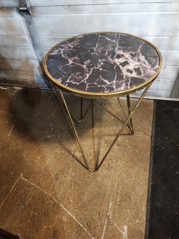 Glass Table - Granite Texture Circle - photo 5