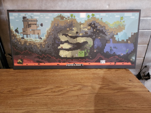 Minecraft Hardback Picture Poster Art - Videogame Map