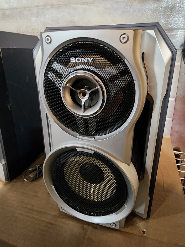 SONY bookshelf speakers Silver 6 OHM - photo 2