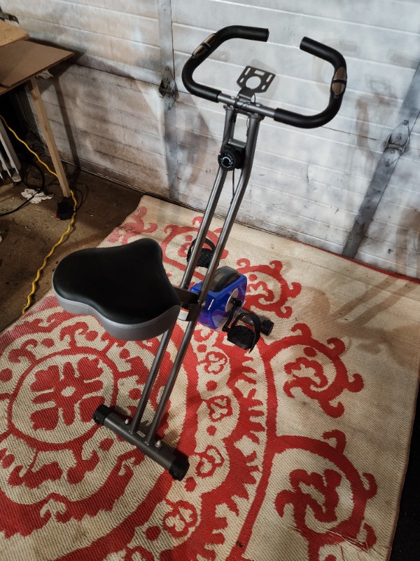 Blue Songmics Folding Pedal Bike Exercise Machine